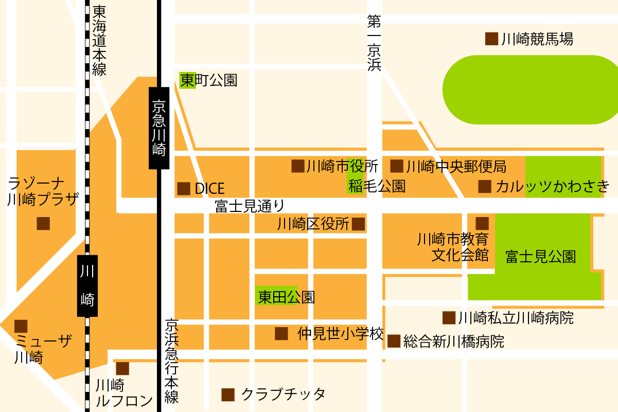 May iiアプリ利用エリア神奈川/川崎地図