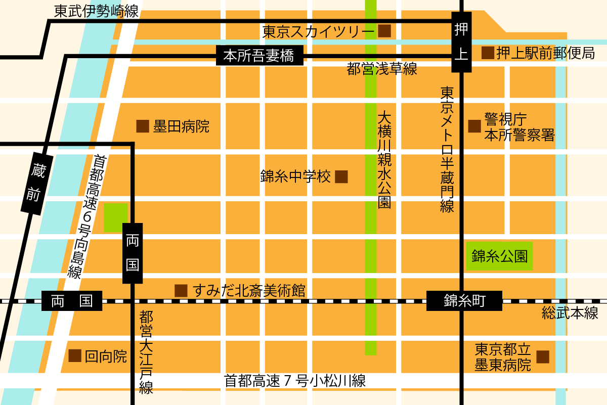 May iiアプリ利用エリア東京/錦糸町地図