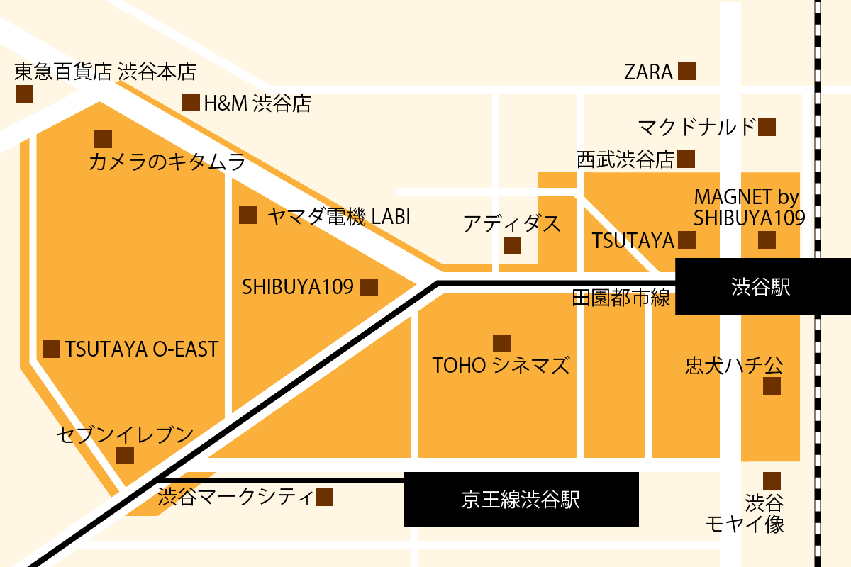 May iiアプリ利用エリア東京/渋谷地図